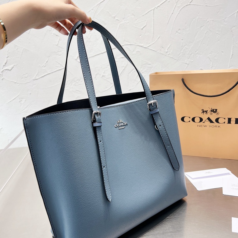 ♙✇✐COACH 2023 Hot Style Tote Bags Shopping กระเป๋าสะพายไหล่เดี่ยว Fashion Joker Pure Color Classic The Large Capacity El