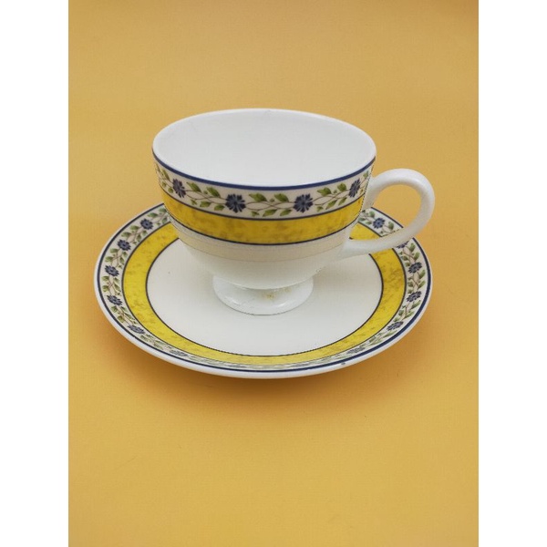 ชุดแก้วชา/กาแฟ ขอบน้ำเงิน WEDGWOOD MADE IN ENGLAND