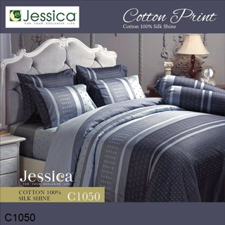 Jessica ผ้านวม 90 x 100 นิ้ว (ไม่รวมผ้าปูที่นอน) Cotton 100% พิมพ์ลาย กราฟฟิก C1050 #เจสสิกา ผ้าห่ม