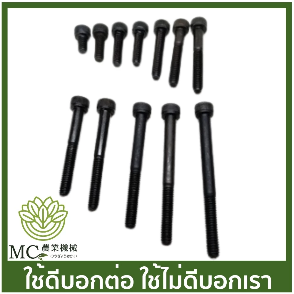 N-05 ราคาต่อ 1 ตัว น็อตหกเหลี่ยม เกลียวขนาด 6 มิล
