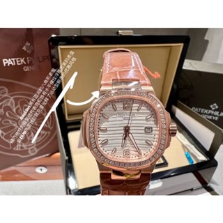 พรี​ ราคา11400 Patek Philippe 7010R Nautilus 32mmนาฬิกา​ผู้หญิง​ นาฬิกาควอตซ์ Crocodile นาฬิกาแบรนด์เนม