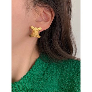 พรี​ ราคา1900 Celine triomphe ต่างหู เพชร​ earrings