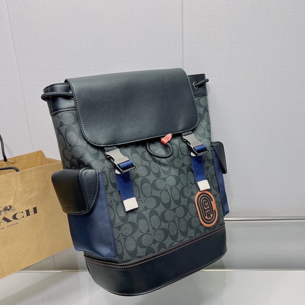 ❈✔∋ ☒ ✎ [คุณภาพระดับไฮเอนด์] Coach Backpack Men s Large Capacity Travel Bag 100% Original And Authentic