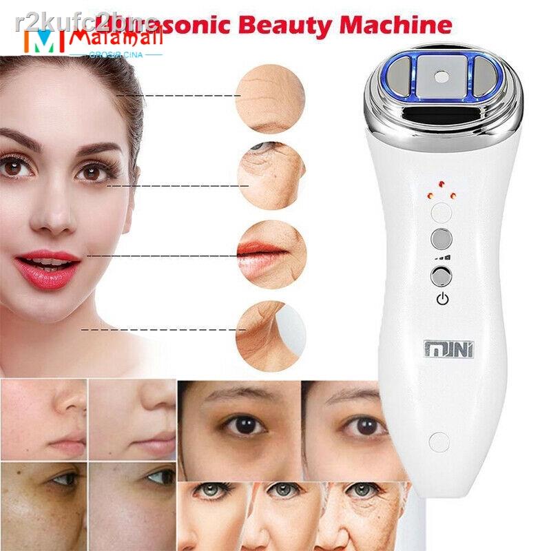 Ultrasonic Face Beauty Machine Mini Ultrasonic HIFU Skin Remove Wrinkles Machine RF