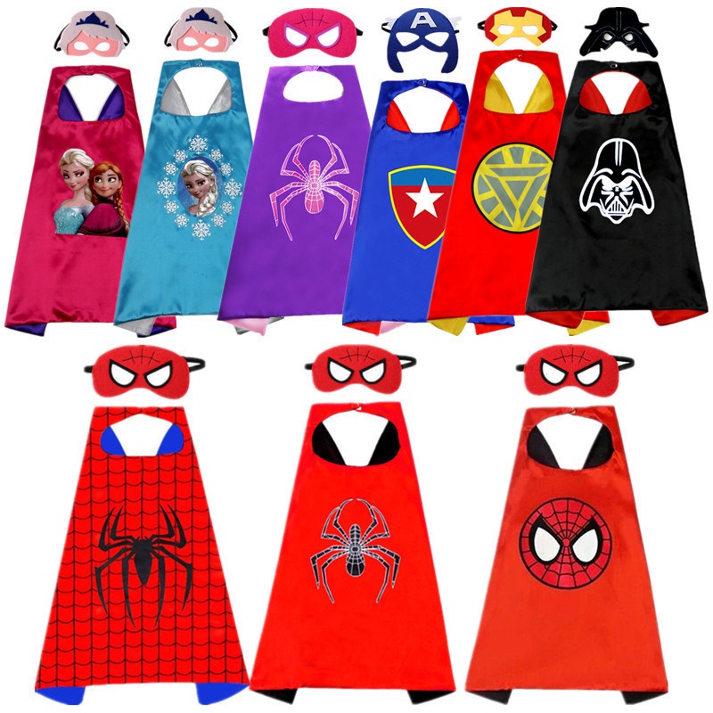 พร้อมส่ง ผ้าคลุมแฟนซี หน้ากาก ซุปเปอร์ฮีโร่ Superhero คริสมาส วันเด็ก ฮาโลวีน ใส่ได้ทุกโอกาส