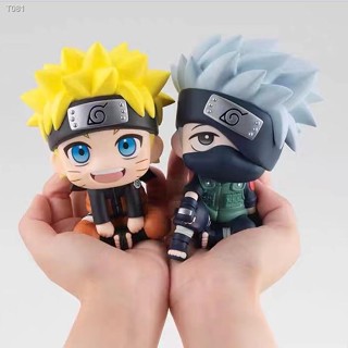 8cm Naruto Q Ver. Anime Look Up Sitting Hatake Kakashi Uzumaki Sasuke Itachi PVC Action Figure Model Collection Toys