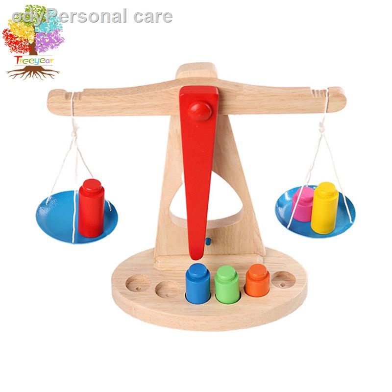 ✜△❈Baby Toy Montessori Educational Wooden Toy Scale Funny Balance Baby Development Sensorial Early C