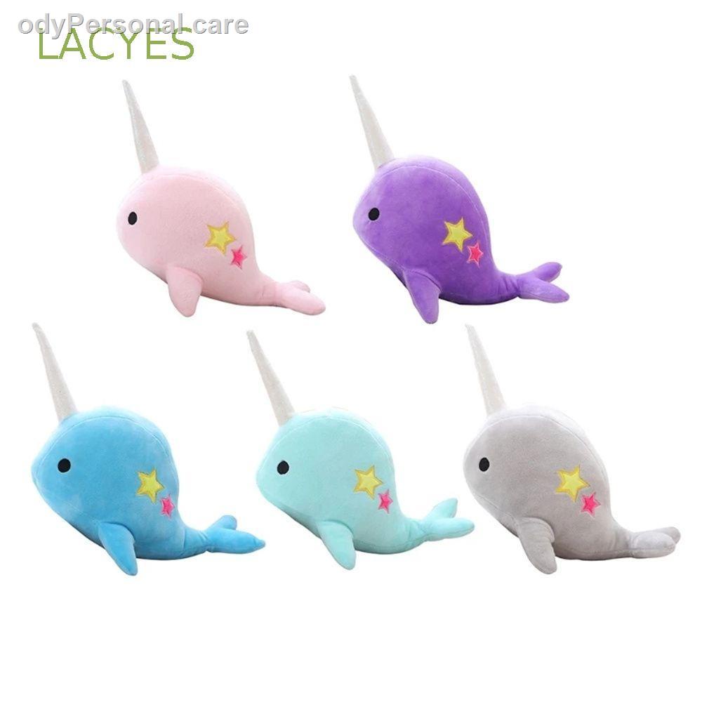 ♨☸■LACYES 25cm Whale Stuffed Toys Birthday Gift Narwhal Whale Plush Toy Soft Toys Stuffed Animals Cu