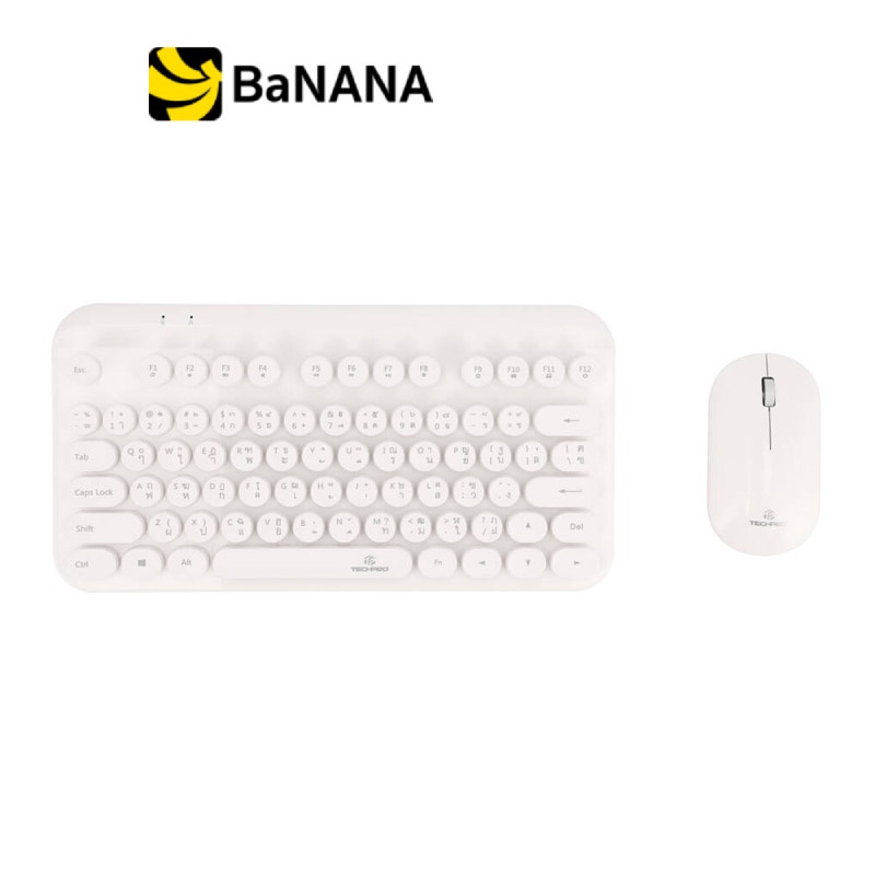 ▦✆ชุดเมาส์และคีย์บอร์ด TECHPRO Wireless Dot Keyboard + Mouse Set (TH/EN) By Banana IT