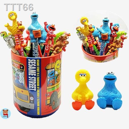 ☋♘✅พร้อมส่ง Sesame Street Pen Pencil Model Mini Terrarium Cookie Monster Elmo 🇯🇵ปากกาดินสอ โมเดล ลูกแก้วเหล่าแก๊ง เอลโ