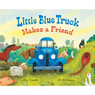 หนังสืออังกฤษใหม่ Little Blue Truck Makes a Friend : A Friendship Book for Kids (Little Blue Truck) [Hardcover]
