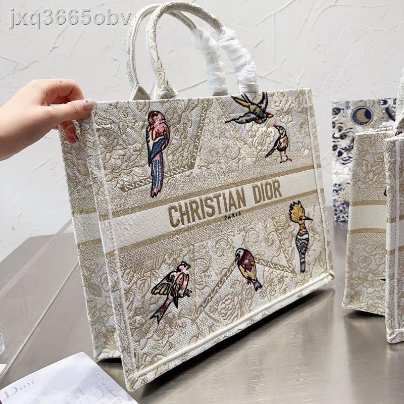 ♦Dior New Retro Book Tote Women's Handbag Fashion Leisure Shopping Bag