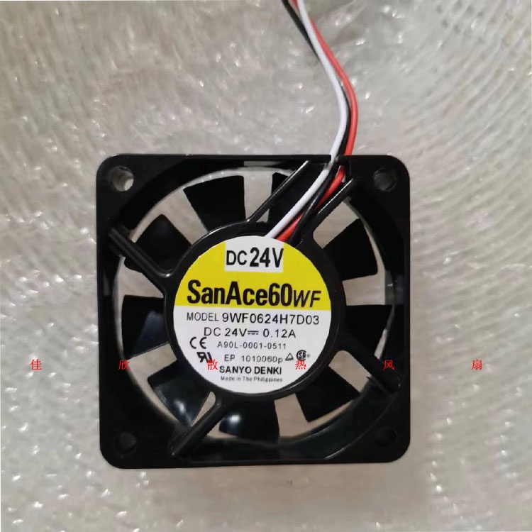 พัดลมระบายความร้อน ของแท้ SanAce60WF 9WF0624H7D03 A90L-0001-0511 24V