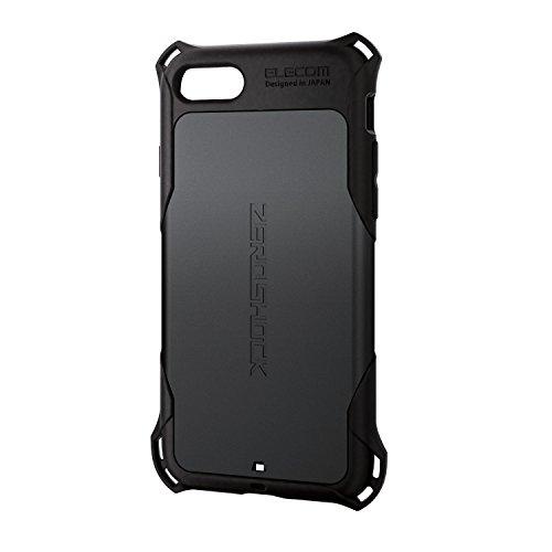Elecom PM-A22SZEROBK Smartphone SE 2nd/3rd Generation / 8 7 Case Shockproof Square Air Cushion ZEROSHOCK Black