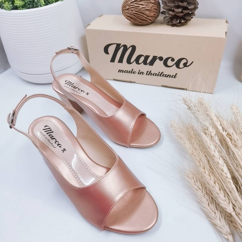⭐️รองเท้าผู้หญิง แบรนด์ Marco รุ่น A1006 มีสายรัดส้น ผ้าสังเคราะห์เกรดA ไม่กัดเท้า สต๊อกแน่น ไซส์ 36-42