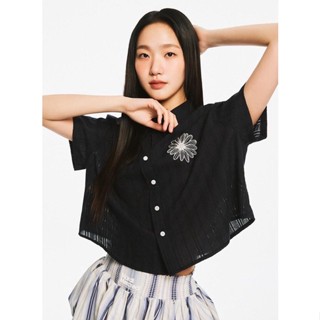 🇰🇷 พรี Mardi Mercredi Cotton Crop Shirt