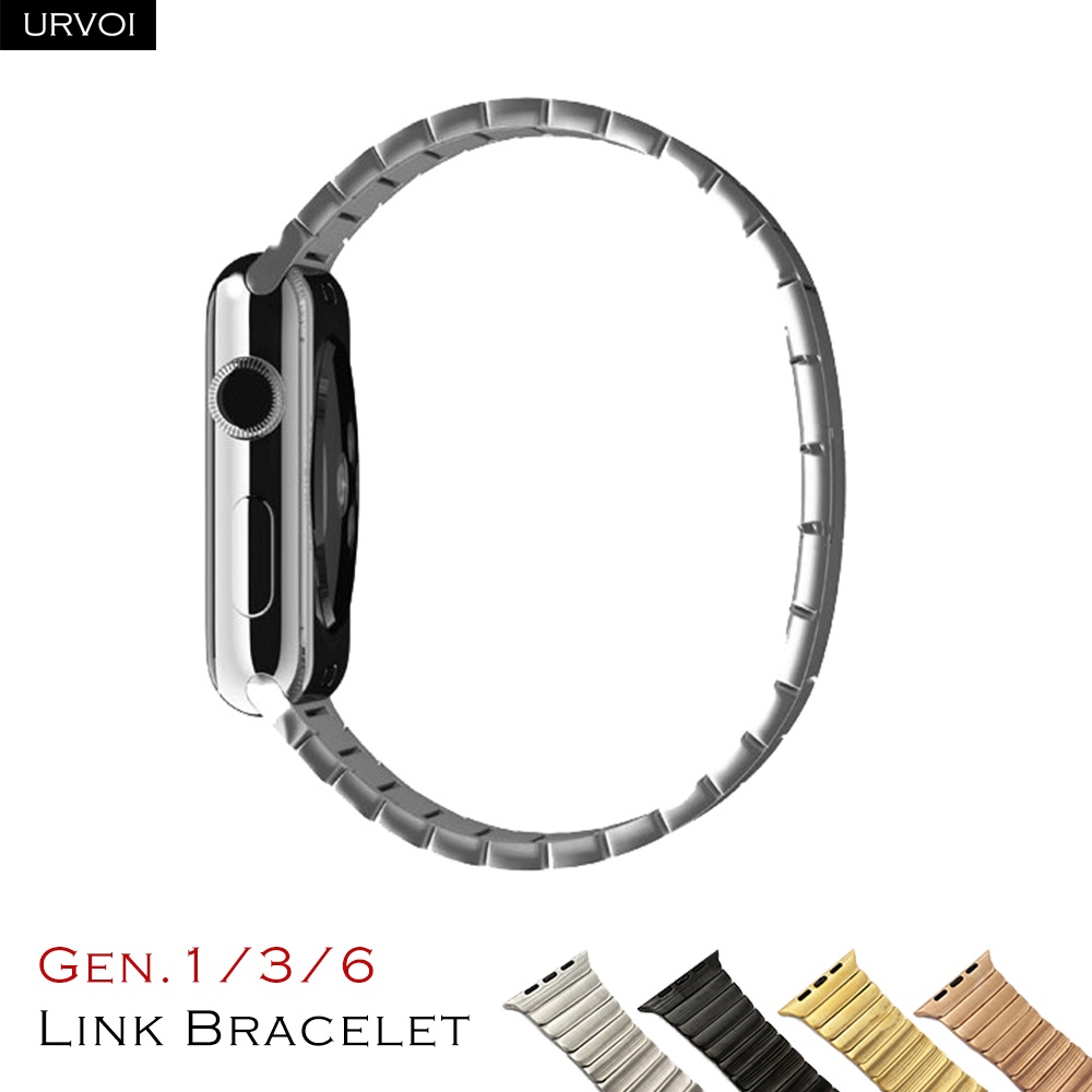 สายนาฬิกา applewatch สร้อยข้อมือลิงค์ URVOI สำหรับ apple watch ultra series 8 7 6 SE 5 432 สายไทเทเนียมสำหรับ iWatch สแต