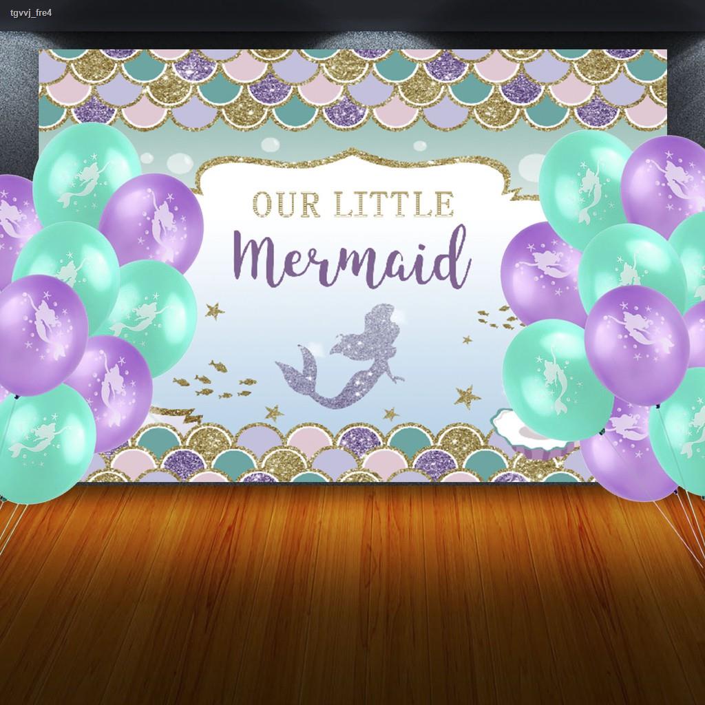Mermaid Birthday Party Photography Backdrops Newborn Photo Studio Background DIY