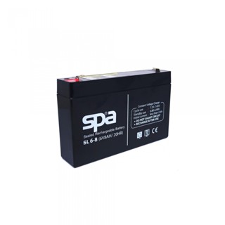 SLA Battery SL 6-8 SPA 6V 8AH แบตเตอรี่แห้ง ออกใบกำกับภาษีได้