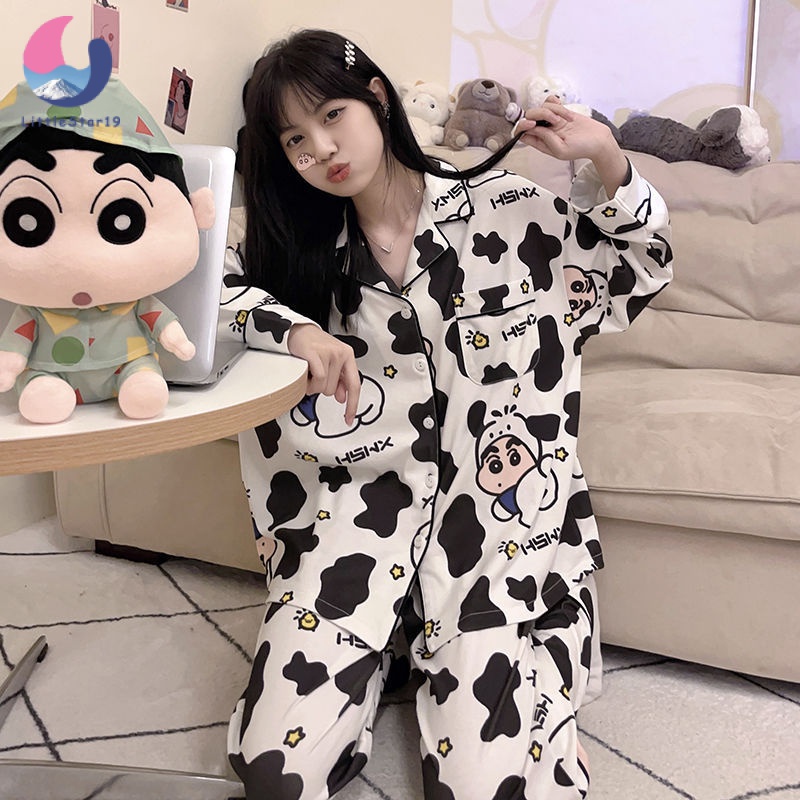 🌻ชุดนอนลายกาตูน🌻 ชุดนอน ชินจัง ผ้านิ่มใส่นอนสบาย Cartoon Pajamas - รูปที่ 3
