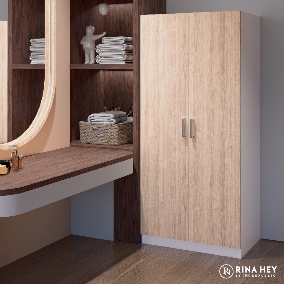 Rina Hey ตู้เสื้อผ้า 2 บานเปิด  รุ่น AUGUST-PLUS/2-180