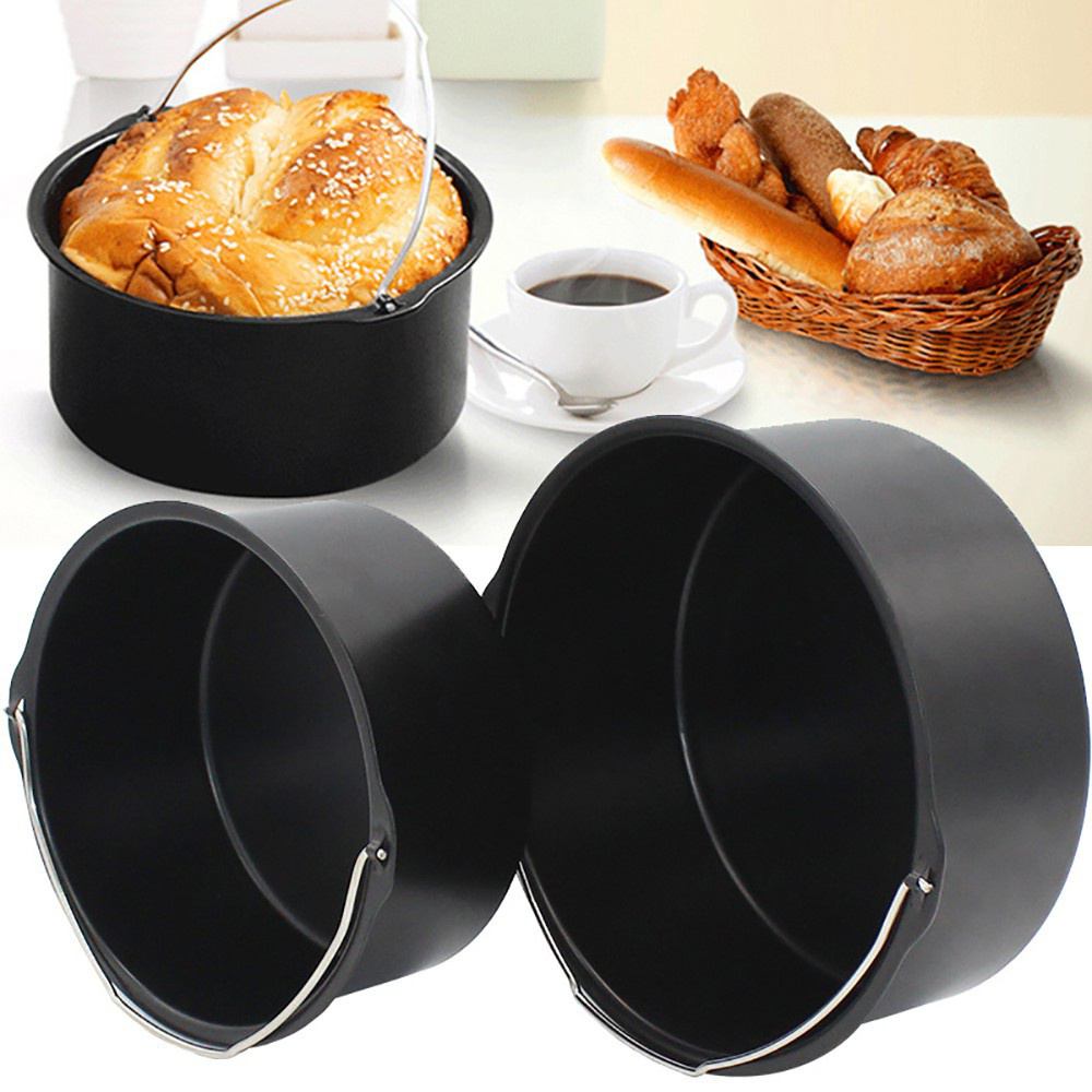 7 นิ้ว หม้อทอด เคลือบเทฟล่อน หม้อกลม ทอด อาหาร หม้อทอดไร้น้ำมัน Non-Stick Air Fryer Accessories AG666