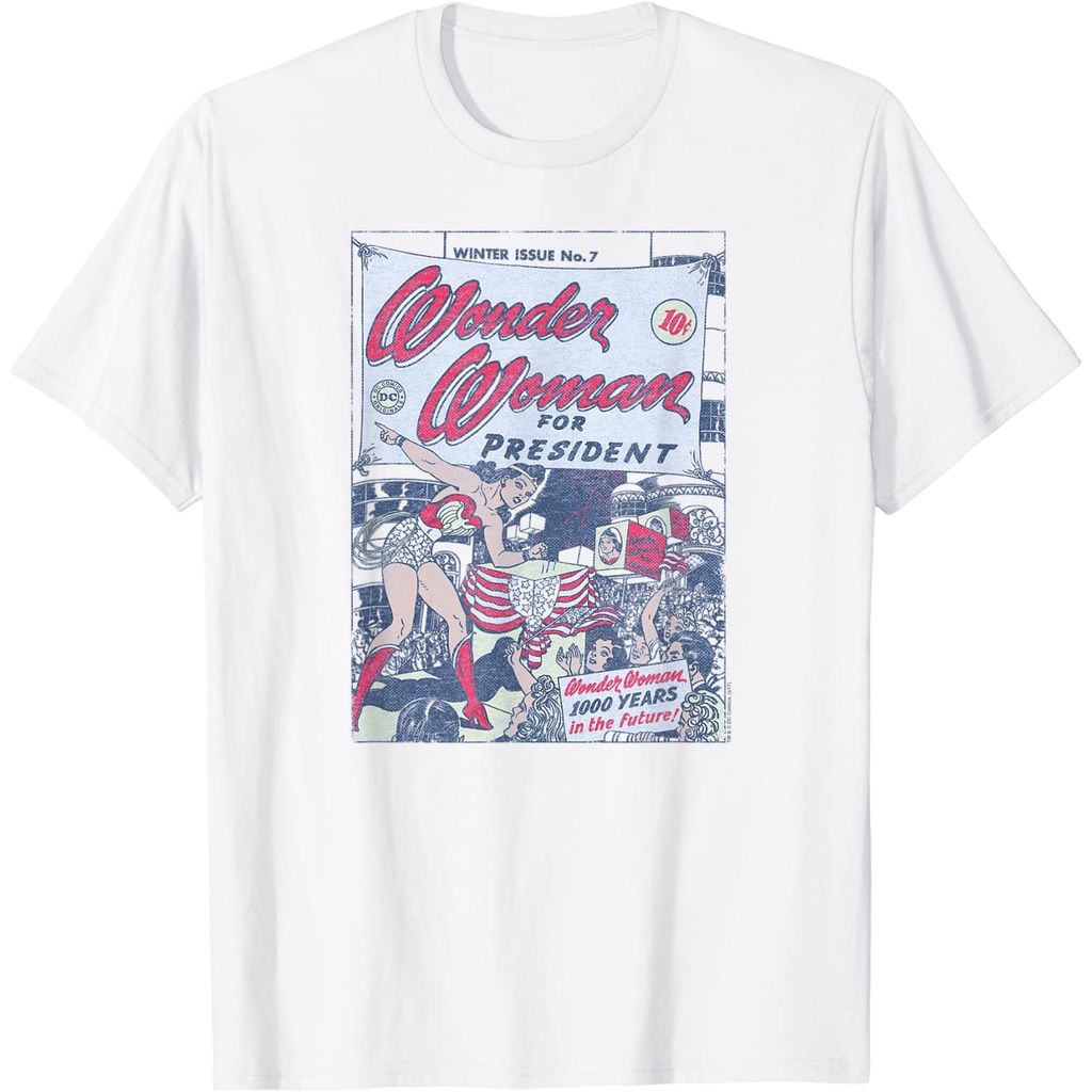 เสื้อยืดการ์ตูน Wonder Woman For President : เสื้อผ้า รองเท้า และเครื่องประดับ