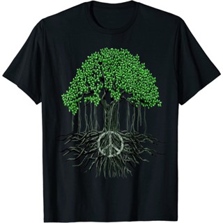 เสื้อยืดคนรักต้นไม้ Tree Of Life Peace Kindness : เสื้อผ้า รองเท้า และเครื่องประดับ