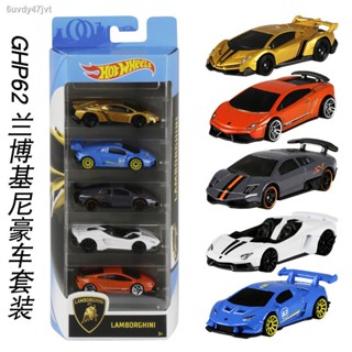 Hotwheels Hot Wheels Alloy รถสปอร์ตขนาดเล็ก ลู่วิ่ง Matchbox โมเดลรถจำลองของเล่น 5 แพ็ค 5