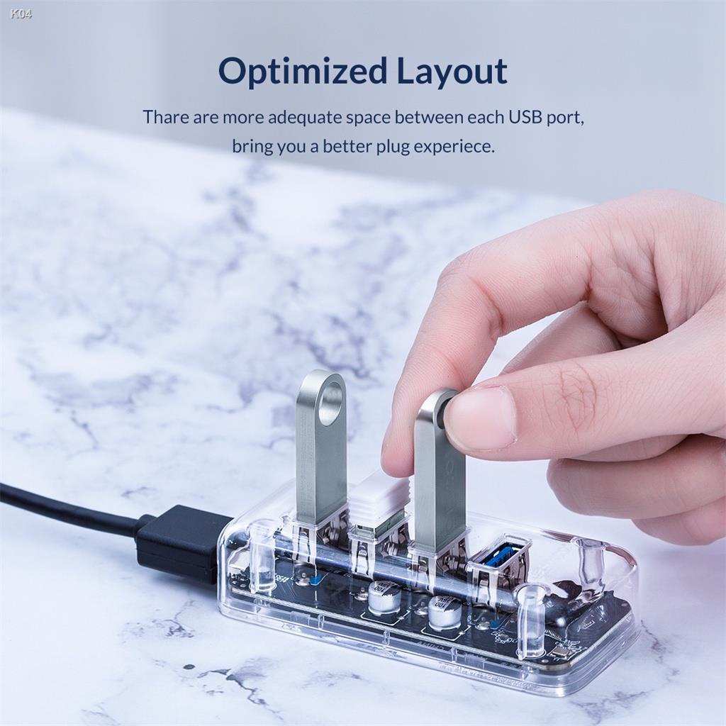 ORICO 4/7 Port USB 3.0 Hub Dual Power Splitter Adapter OTG USB C Charger Hub