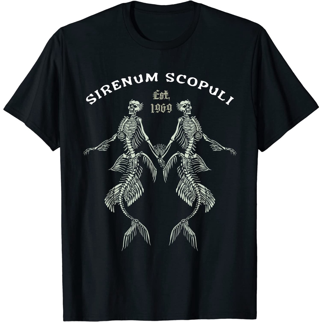 Goth Punk Siren Mermaid Skeleton Sirenum Scopuli Skull T-shirt