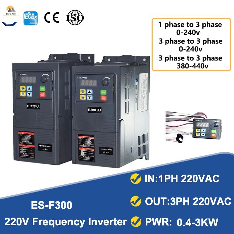 ℗Es-f300g1 ตัวแปลงอินเวอร์เตอร์ความถี่ AC มอเตอร์ไดรฟ์ 0.75 1.5 2.2 3 4KW 5.5kw 1 เฟส 3 เฟส 220V 380