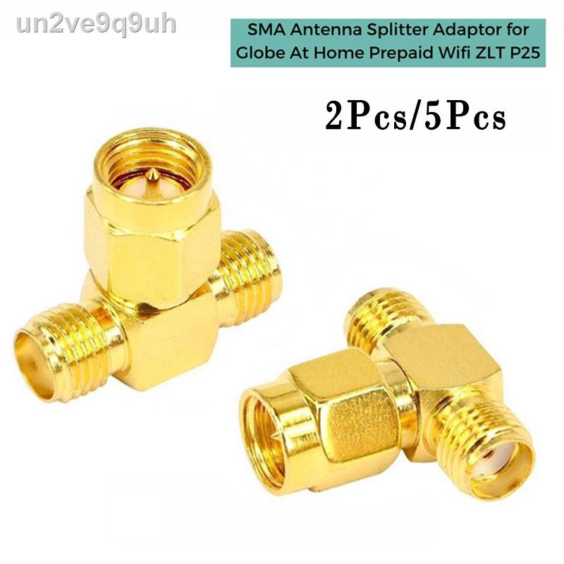 2Pcs/5Pcs SMA Male Antenna Adapter SMA Adapter Splitter 2-Way SMA Male to Dual SMA Female Connector 