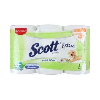 THE RICH BUYER SCOTT Extra Jumbo กระดาษชำระ 6 ม้วน กระดาษชำระ ที่ใส่กระดาษชำระ ที่ใส่กระดาษทิชชู่