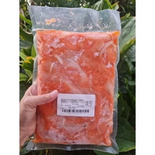 เศษเนื้อแซลมอน​ตัดแต่ง​1kg.(ติดหนังขาวช่วงท้อง​ ไม่ก้าง) 🔥ค่าส่งเหมา✅คละได้ทั้งร้าน❗️โฟมฟรี💦ทุกจังหวัด 🚚💨