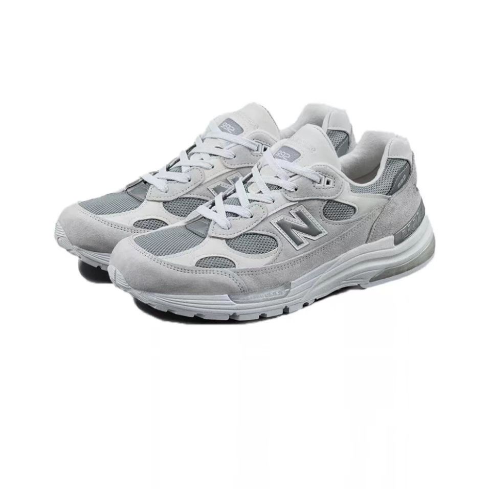 ✟▼ของแท้100% New Balance 992 white grey silver sports shoesรองเท้าผ้าใบแฟชั่นรองเท้าผ้าใบผู้ชาย