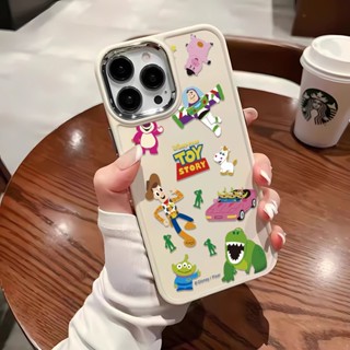 เคสโทรศัพท์มือถือ ซิลิโคน กรอบโลหะ ลายการ์ตูน Toy Story แฟชั่น สําหรับ iphone 14ProMax 11 13 12 7Plus 8 X XS Max