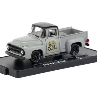 โมเดลรถยนต์ M2 1/64 ของแท้ สําหรับ Ford Pickup Muscle Car 1956Ford F100 Tru