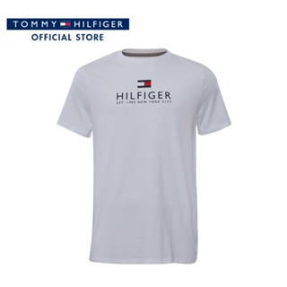 Tommy Hilfiger เสื้อยืดแขนสั้นผู้ชาย รุ่น 78J6953 YAF - สีขาว