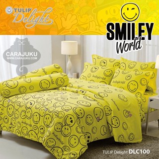 TULIP DELIGHT ชุดผ้าปูที่นอน สไมลีย์ Smiley World DLC100 #ทิวลิป ชุดเครื่องนอนเตียง ผ้านวม สไมลีย์เวิลด์ SmileyWorld