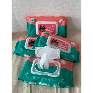 ทิชชู่ Baby Wipes (แพ็ค 10 ห่อ) กระดาษเปียก กระดาษทิชชู่เปียก สูตรน้ำบริสุทธิ์ ผ้านุ่ม ไม่ผสมสารเคมีและน้ำหอม