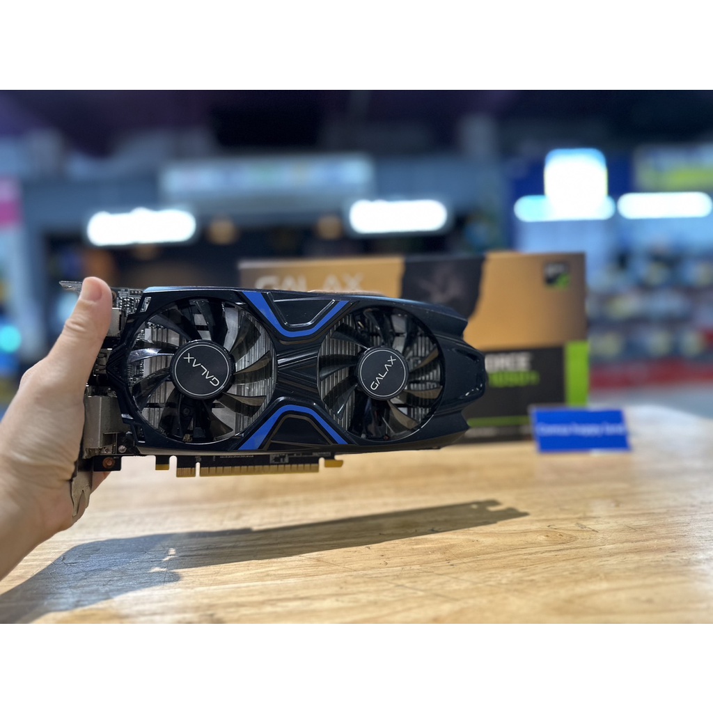 การ์ดจอ GTX1050ti 4GB oc 2พัดลม ต่อไฟ 6พิน การ์ดจอมือสอง  พร้อมส่ง