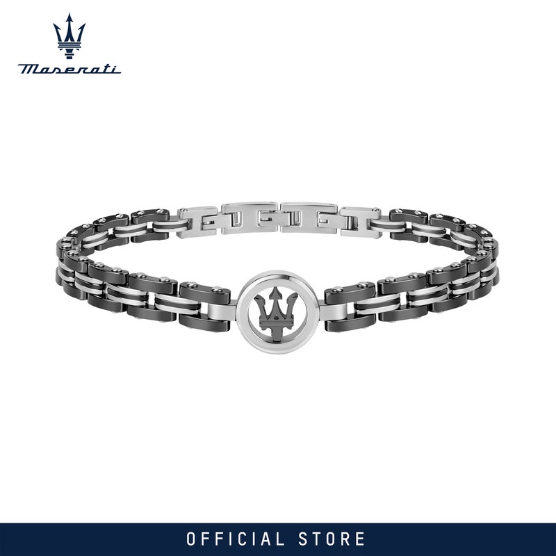 Maserati Jewels 215mm Stainless Steel Ceramic Men's กำไลข้อมือ JM219AQH13 (Adjustable)