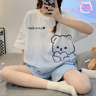 ⚡X-5XL⚡ชุดนอนขาสั้น งสาวอวบ  ชุดนอนแฟชั่นลายน่ารักใส่สบาย คุณภาพงานเกรด ชุดนอนผู้หญิงน่ารักๆ