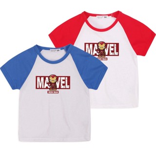 ** สปอต ** Iron Manเสื้อยืดเด็ก 6 สีผ้าฝ้าย 100% แขนสั้นไอรอนแมนน่ารักการ์ตูนเสื้อยืด (ยินดีต้อนรับขายส่ง)