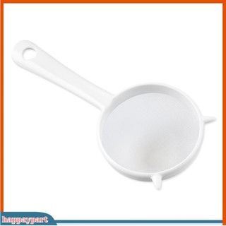 (happaypart) Kitchen Handheld Plastic Screen Mesh Tea Leaf Strainer Flour Sieve Colander