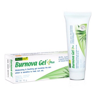 Burnova gel plus 70g. เบอร์นโนว่า เจล พลัส เจลว่านหางจระเข้ 70 กรัม