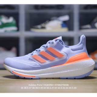 A_didas Pure Boost 2023 รองเท้าผ้าใบลําลอง ข้อสั้น ระบายอากาศ สีขาว เขียว เหมาะกับการวิ่งจ๊อกกิ้ง 23