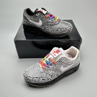 N_ike Air Max 1 Nike Half Palm Air Cushion รองเท้าวิ่ง สไตล์วินเทจ