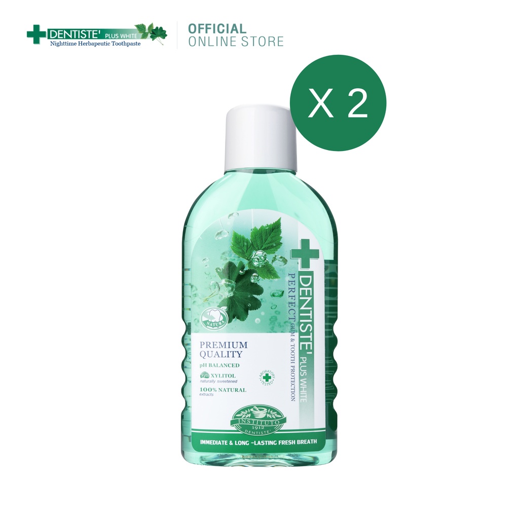 (แพ็ค 2ชื้น) Dentiste' Oral Rinse น้ำยาบ้วนปาก ลดกลิ่นปากและแบคทีเรีย ส่วนผสมจากธรรมชาติ ขนาด 200ML. เดนทิสเต้